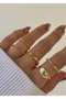 Heliophilia Silver Anillo de Latón con Revestimiento de Laca Dorado KPEGMSA239